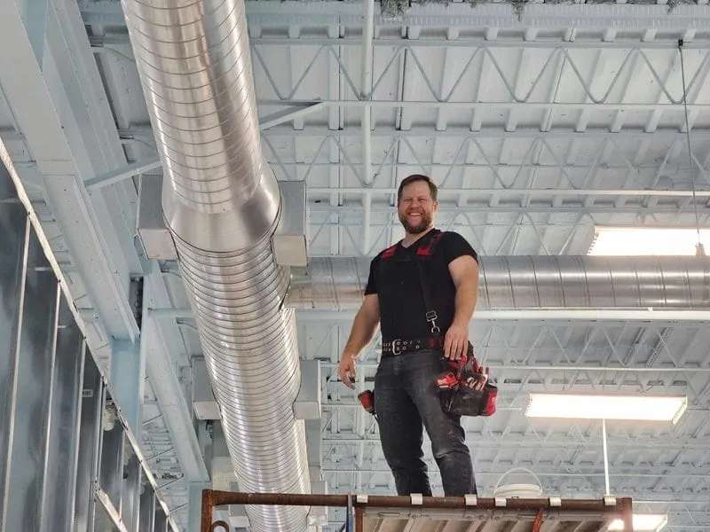 HRV unit installed in a Waterloo basement